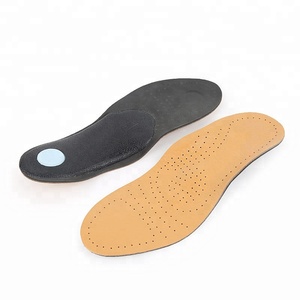 Échantillon gratuit semelles intérieures confortables en cuir pour hommes, semelles <span class=keywords><strong>orthopédiques</strong></span> en cuir pleine longueur en mousse de latex antimicrobienne - Product Image 3
