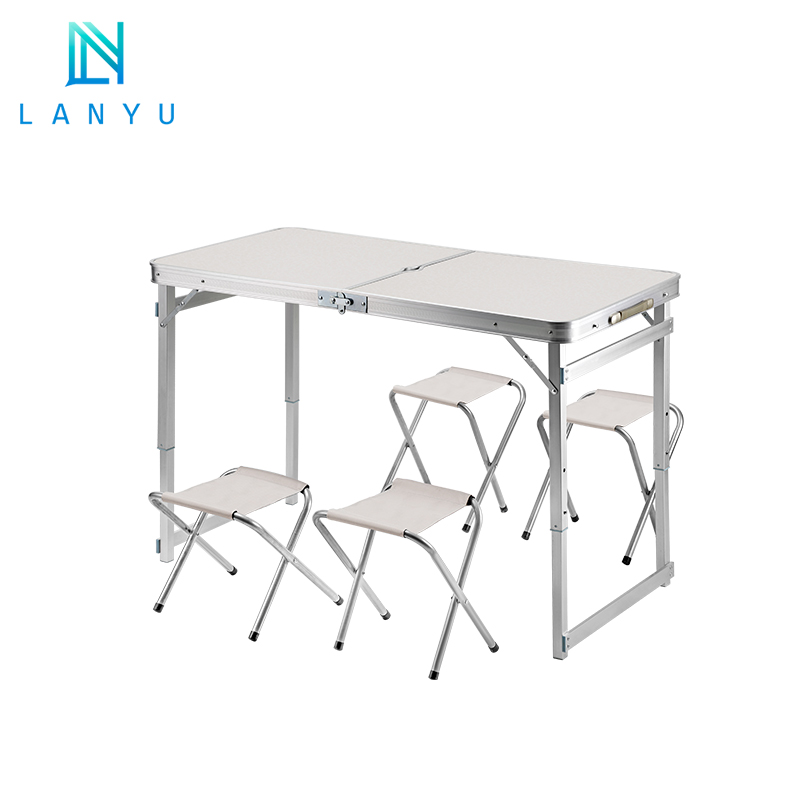 Moderne réglable pliant pont table en aluminium table pliante jambes