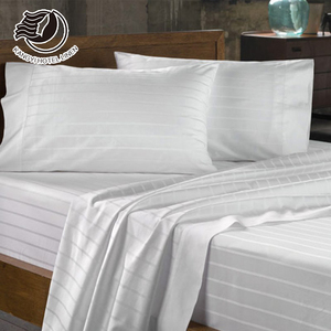 Set <span class=keywords><strong>di</strong></span> Biancheria da Letto <span class=keywords><strong>di</strong></span> Lusso per Hotel 5 Stelle, 100% <span class=keywords><strong>Cotone</strong></span> Raso, <span class=keywords><strong>Lenzuola</strong></span> per Hotel - Product Image 1