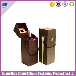 Nouveaux dossiers <span class=keywords><strong>en</strong></span> papier d'emballage créatifs avec gaufrage et pelliculage mat pour porte-bouteille de vin rouge (recyclable) - Product Image 4