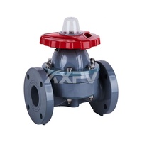 Valve à diaphragme en plastique PVC CPVC, haute température à 2 extrémités à membrane, manuel