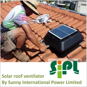 家庭用排気ファン 14インチ 40ワット ソーラー屋根換気扇 リモコン付き 金属製 ホテル・屋外用 - Product Image 5