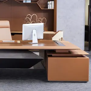 Современный роскошный дизайн офисного стола, заводская цена, исполнительная мебель, офисный стол, 3198*2460*750 мм
