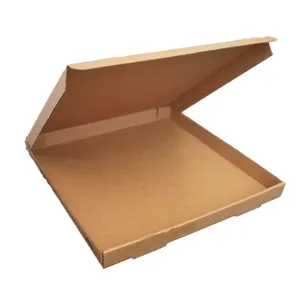 Toptan kraft katlanabilir paket gıda sınıfı gıda depolama karton kağıt pizza kutuları