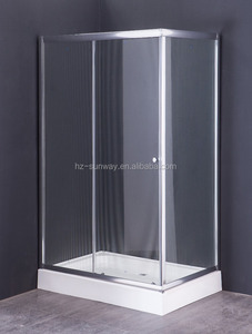 120x190 cm Chine bande givré verre cadre moins coin pivot porte de douche - Product Image 6