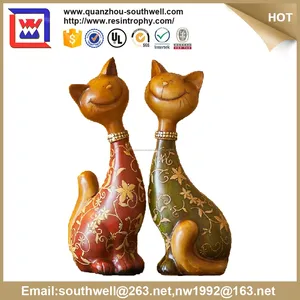 bán nhựa nóng bức tượng mèo và cổ bức tượng mèo để bán và polyresin mèo bức tượng cho trang trí nội thất
