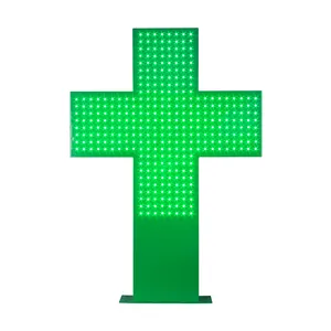 Pure Green <strong>LED</strong> Pharmacy Cross <strong>Board</strong> for Church <strong>Program</strong> Outdoor <strong>LED</strong> <strong>Display</strong> Screen - Product Image 1