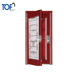 Porta d'Ingresso di Sicurezza in Acciaio di Alta Qualità <span class=keywords><strong>con</strong></span> Design a Griglia e <span class=keywords><strong>Serratura</strong></span> Tedesca - Product Image 6