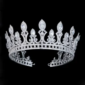 Echsio Luxury Princess Crystal Big Wedding Crown For Bride Headbands Wedding Hair Accessories The Best Gift For Wedding BC3436