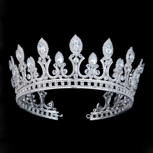 Echsio Di Lusso Principessa Di Cristallo Grande Corona di Nozze Per La Sposa Fasce Accessori per Capelli Nuziale Il Migliore Regalo Per La Cerimonia Nuziale BC3436