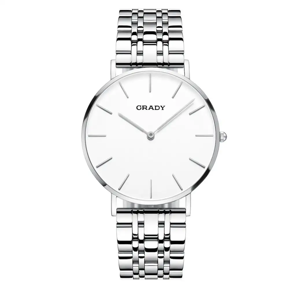 Montre à Quartz en verre de saphir pour femmes, montre-bracelet de luxe, Oem, en acier inoxydable du japon, vente en gros,