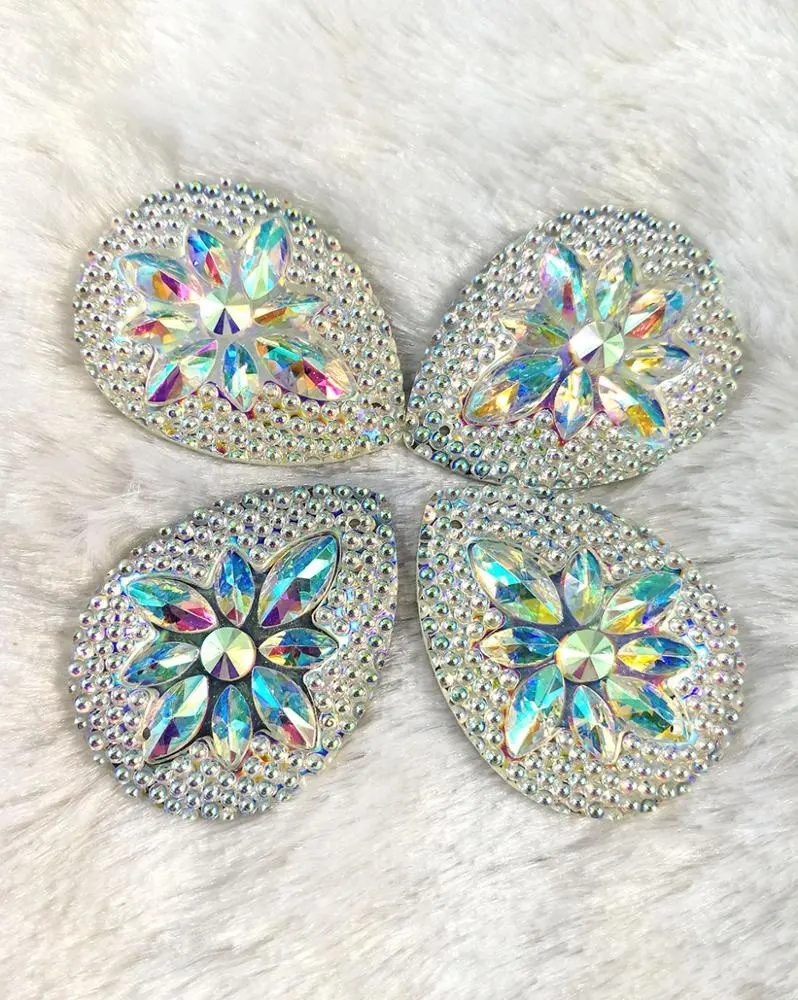 30x40mm teardrop girasole resina pietra cucire su abito da sposa e flatback strass colla su donne sandalo scarpe vamp vendita calda