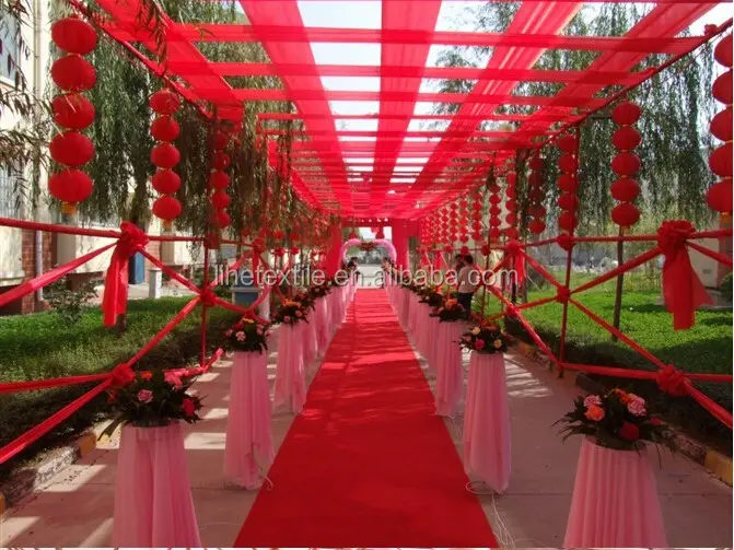 Fournisseur chinois Tapis rouge Coureur de mariage Tapis rouge d'événement