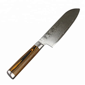 <span class=keywords><strong>Couteau</strong></span> <span class=keywords><strong>Santoku</strong></span> japonais de haute qualité avec manche en bois Pakka - Product Image 5