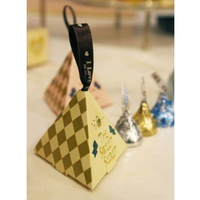 Pyramide Petites Boîtes à Cadeaux avec Rubans Mariage Bomboniere Favorise BRICOLAGE papier