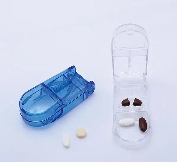Plastic portable Pill Cutter pill splitter with blade