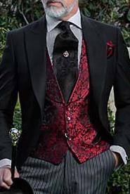 Costumes Noirs de Créateurs pour Hommes <span class=keywords><strong>2020</strong></span>, avec Veste Queue-de-pie à Revers Pointu, Pantalon à Rayures Verticales, Idéal Soirées, Tenue de Ville, Mariages, Gilet Élégant Inclus - Product Image 6
