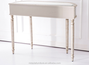 Modern Designer Project Order Vintage Gold Half <strong>Round</strong> Mirror <strong>Console</strong> <strong>Table</strong> With <strong>Round</strong> Wall Mirror for Home Hotel Furniture - Product Image 6