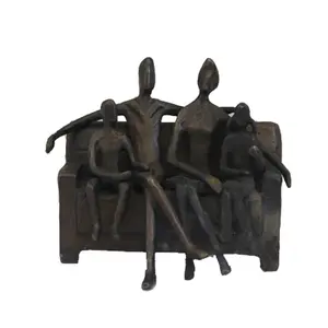 High Quality metal abstract famous handcrafts small bronze family sculptures