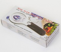 ABS Handle Handheld Magnifier 2.5x 10x 16x LED Glass Lens 3 Interchangeable Lenses for Reading