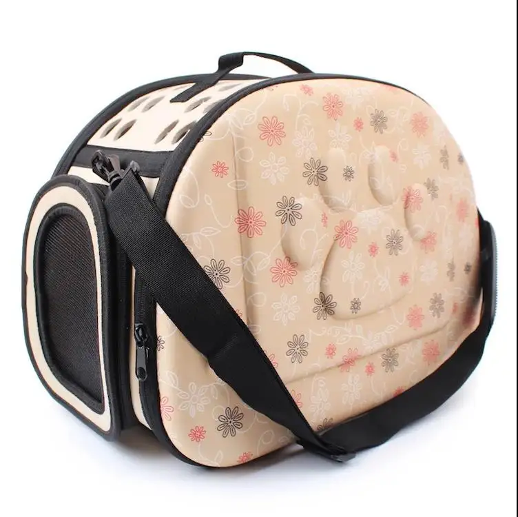 Low MOQ Portable Foldable Pet Carrier Bag Eva Soft Sided Pet Carrier Cage