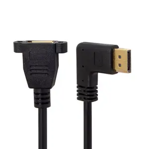 Coude personnalisé Angle de 90 degrés DP DisplayPort Dp Femelle Câble de montage sur panneau d'extension - Product Image 1
