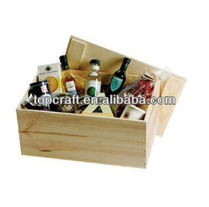 Extra Large 50センチメートルWooden BoxとLidためStorage Trunk、Display、WineまたはHampers