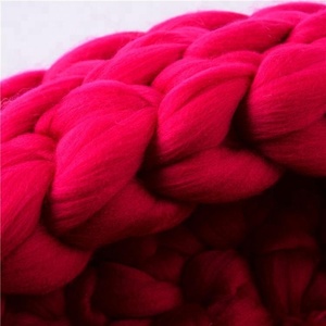 Thick Wool <strong>Cable</strong> Knit <strong>Throw</strong> Blanket Chunky Merino Wool <strong>Knitted</strong> Blanket - Product Image 6