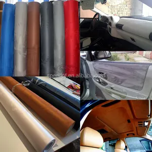 Colle auto-adhésive de haute qualité, tissu d'emballage d'intérieur en vinyle très doux, doublure en daim pour siège de voiture