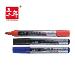 Quick-drying Permanent Marker Pen 3mm Permanent Marker with Custom Logo Plastic Barrel Black Red Blue DIY Drawing Round Toe WQN