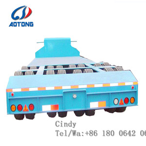 40ft contenedor de transporte a casa de tres ejes del remolque de cama plana para la venta - Product Image 1