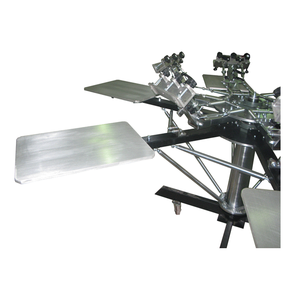 6-Station Automatic <strong>Manual</strong> <strong>Carousel</strong> Screen Printing <strong>Machine</strong> Low-Cost Multicolor Printers for Card Silk Garments T-Shirts Labels - Product Image 3