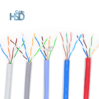 OEM de fábrica al mejor precio Cat5e UTP Cable de datos de red 4Pr 24AWG 26AWG 305m con 24AWG 26AWG PE Especificación externa