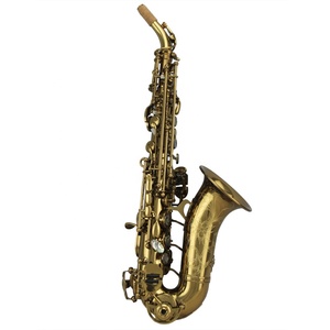 Saxofón <span class=keywords><strong>Soprano</strong></span> dorado champán <span class=keywords><strong>curvo</strong></span>, diseño músico alemán de alta calidad - Product Image 1