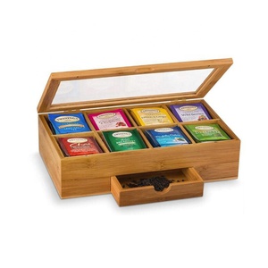 High-grade decorative Bamboo tea box with lid