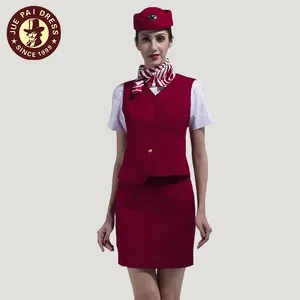 Vest and skirt for airline stewardess airline uniform