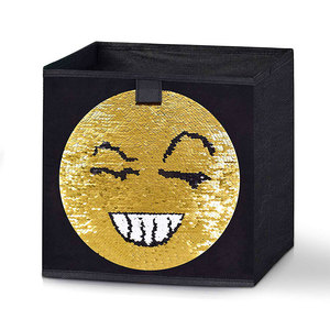 Tela de lentejuelas de almacenamiento plegable cubo cubos de <span class=keywords><strong>10</strong></span> "* <span class=keywords><strong>10</strong></span>" * <span class=keywords><strong>10</strong></span> "Contenedor cajón organizador - Product Image 1