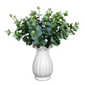festoneado tulipán florero <span class=keywords><strong>para</strong></span> sala de jarrón de flores <span class=keywords><strong>para</strong></span> boda Casa Decor Oficina de flor de cerámica, florero - Product Image 4