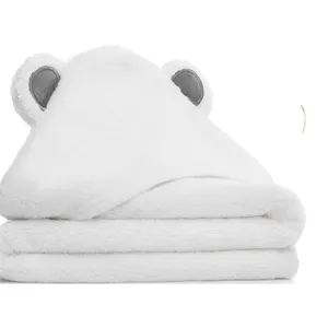 High Quality Bamboo Custom Baby Hooded Bath Towel For Kids