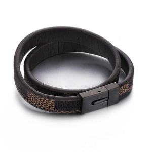 Real U gioielli gioielli personalizzati all'ingrosso bracciale in pelle incidibile in oro di lusso accessori da uomo braccialetto <span class=keywords><strong>2022</strong></span> - Product Image 4
