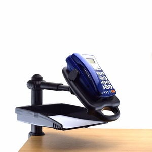 ขาตั้งโทรศัพท์ไร้สายแบบพับได้สำหรับสำนักงาน พร้อมถาดวางเอกสาร สีดำ/ขาว ยี่ห้อ OEM - Product Image 1