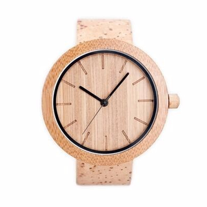 Venta al por mayor de Relojes de Madera Reloj de Bambú Barato Japón Movimiento Banda de Corcho Reloj de Madera Hombres - Product Image 4