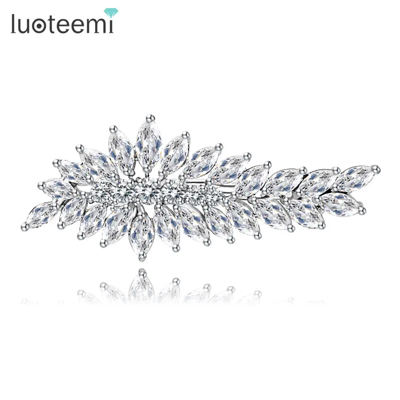 LUOTEEMI — accessoires pour cheveux, pinces à cheveux de mariée, Zircon cubique AA, cadeau de demoiselle d'honneur, vente en gros