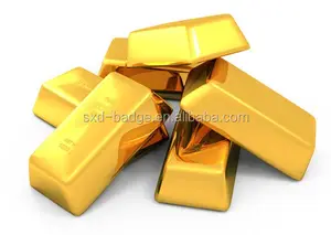 Barras de oro de tungsteno chapadas en oro de 1oz, barras de oro de 24k, barra de lingote revestida en oro