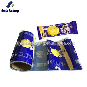 custom plastic ice cream bar wrappers three side seal ice cream plastic bag