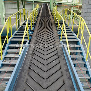 สายพานลำเลียงยางอุตสาหกรรมแบบกันลื่นเสริมแรงด้วยผ้าริปสต็อป พร้อมปุ่มกันลื่น/ลายเชฟรอน - Product Image 6