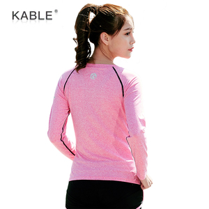 Ultimi disegni <span class=keywords><strong>di</strong></span> camicie camicie da donna traspiranti magliette a maniche lunghe da donna ad asciugatura rapida magliette a maniche lunghe personalizzate leggere - Product Image 5