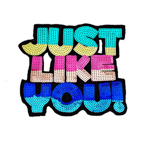 Các loại khác nhau của bảng chữ cái sắt trên Huy hiệu thêu sequin các bản vá lỗi - Product Image 2