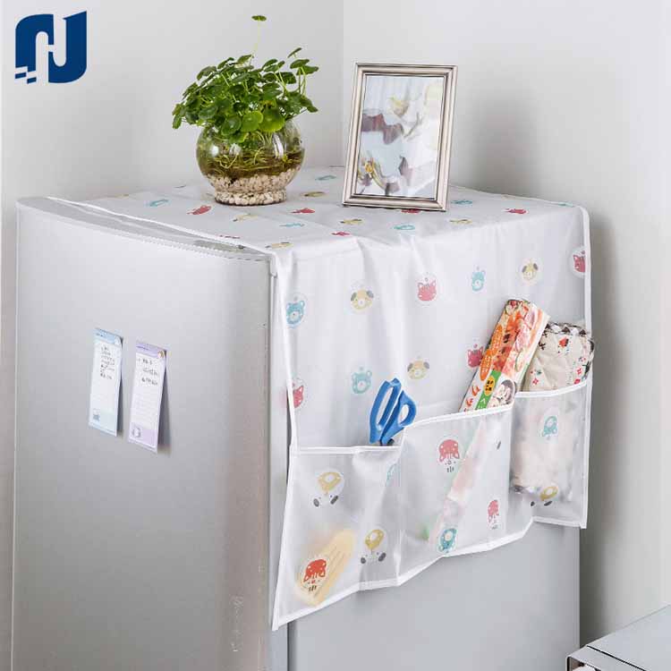 Waterproof Refrigerator Dust Cover Household Freezer Top Bag Print Cover LC Waterproof Refrigerator Dust Cover Household Freezer Top Bag Print Cover LC