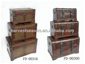 Cofre de madera Vintage para almacenar mapas antiguos y como pieza de colección de exploradores Cofre del Tesoro de madera - Product Image 4